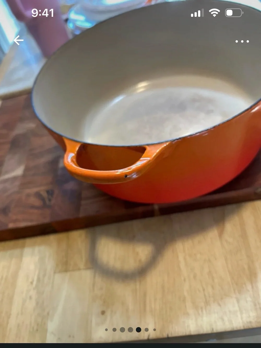 Vintage Le Creuset  Dutch Oven 4.5qt great cond 1960-70’s cast iron top handle.